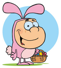 Kid In The Easter Bunny Suit