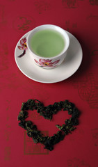Green tea in a cup