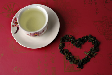 Green tea in a cup