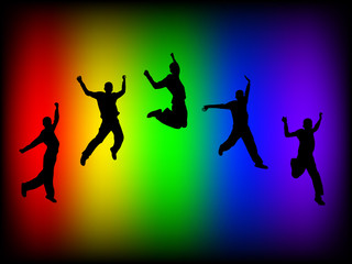 Obraz na płótnie Canvas Rainbow Jump