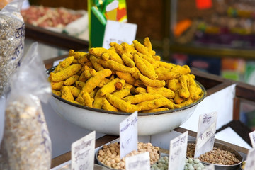 Turmeric at the indian spice market