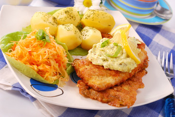 breaded fish for dinner