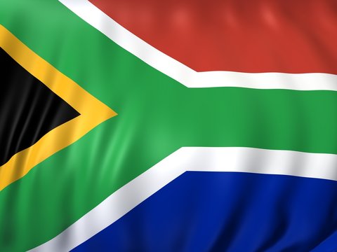 südafrika fahne 3d