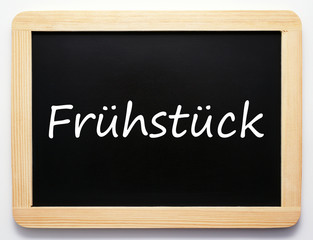 Obraz premium Frühstück Kreidetafel 