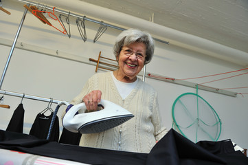 Senior Woman With Flat Iron V