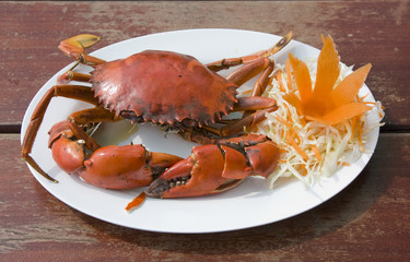 Cooked crab