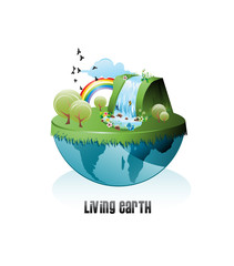planeta vivo en vector © ighost