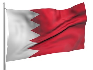 Flying Flag of Bahrain - All Countries