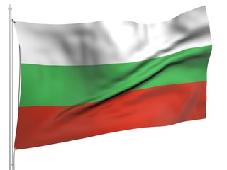 Flying Flag of Bulgaria - All Countries