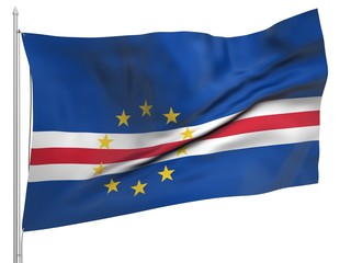 Flying Flag of Cape Verde - All Countries