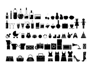 Different black silhouettes