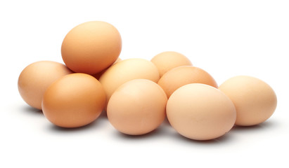 eggs on white background