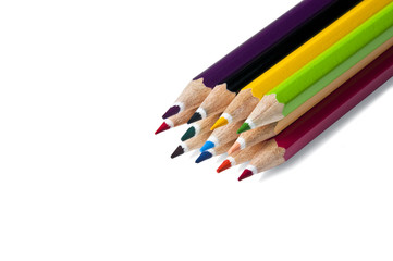 Stack of color pencils