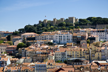 Fototapeta na wymiar Castle of Sao Jorge, Lizbona