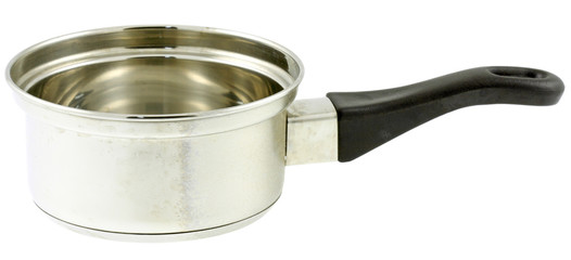 petite casserole; fond blanc