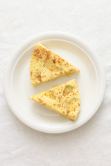 Two pieces of apple pie