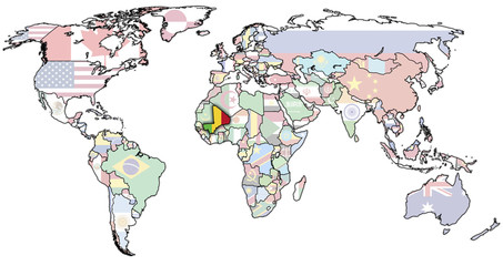 mali on world map