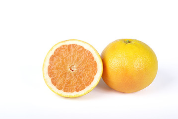 Grapefruit isolated on white