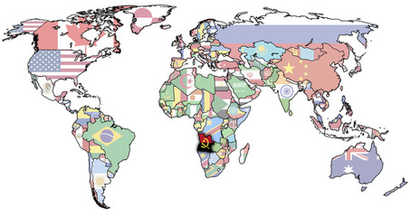 angola on world map