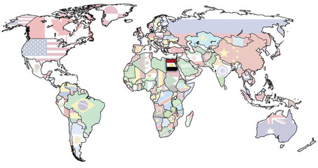 egypt on world map