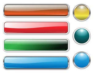 Banners, headers multicolored set