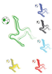 Calciatore,rovesciata,tiro