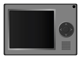 Vector illustration of a black mp3 player