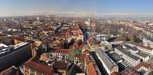 Obraz premium Panoramatic view over Turin, Italy