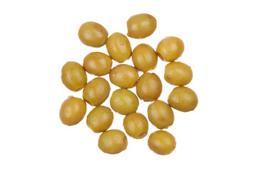 photo of handful green olives