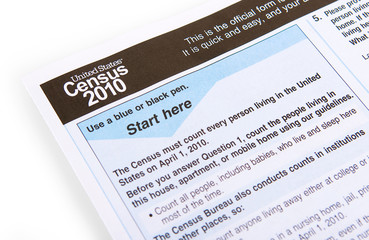 2010 Census Form - obrazy, fototapety, plakaty