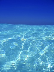 Caribbean sea blue turquoise water in Cancun