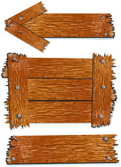 Wooden signs/board-vector illustration