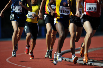 running on the track