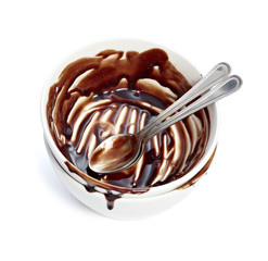 chocolate syrup leaking sauce eaten sweet food