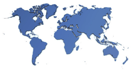 Weltkarte - detailliert