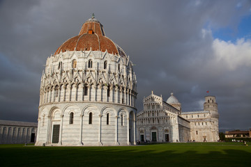 some details of miracoli square monuments in pisa