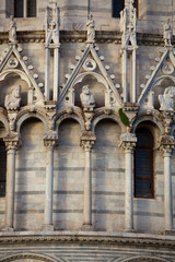 some details of miracoli square monuments in pisa