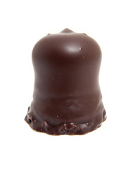Chocolate candy over white background
