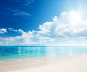 sand and Caribbean sea