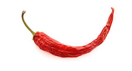 Red chilly pepper isolated on white