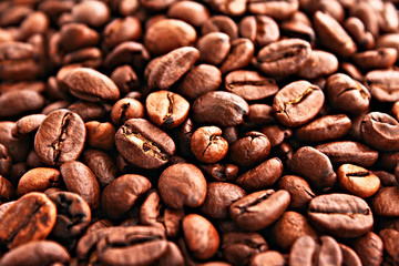 Coffee beans background.