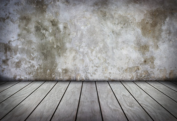 Grungy stone and wood interior