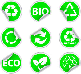green environment and recycle icons