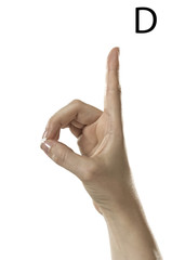 Letter D in ASL
