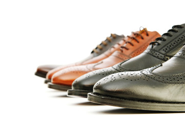 Male shoes isolated on the white background
