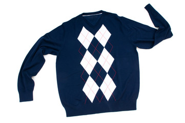 Warm sweater isolated on the white background