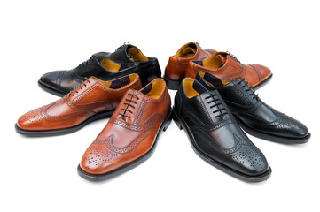 Male shoes isolated on the white background