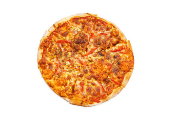 Pizza isolated on the white background