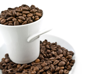 Overflow coffee beans