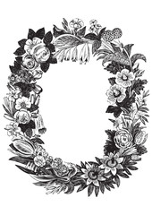 antique frame engraving (vector)